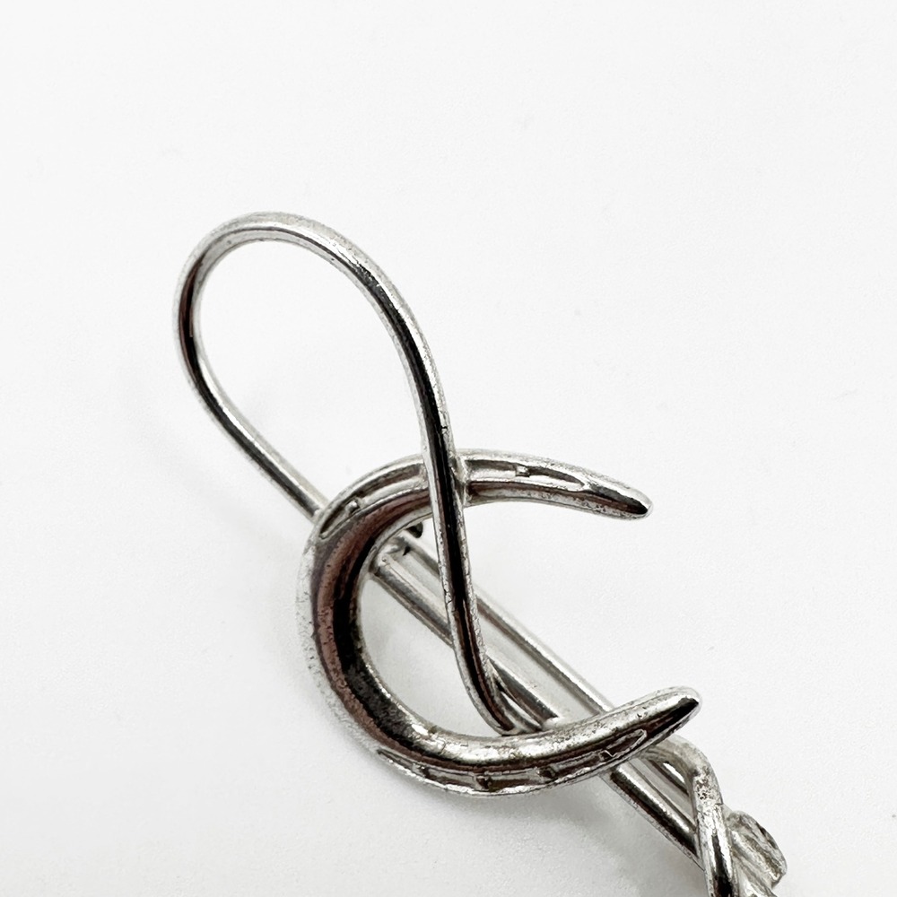 Sterling Silver Equestrian Brooch Pin - Picture 6 of 6